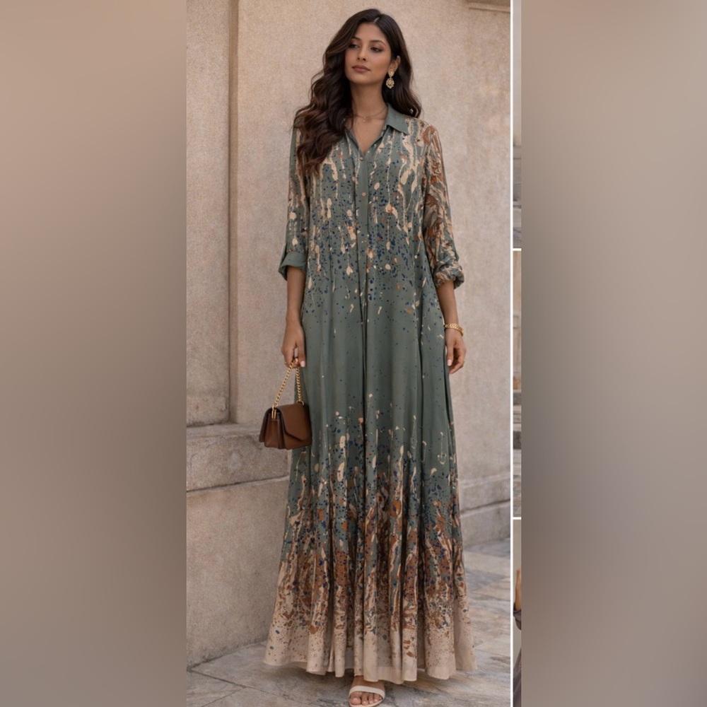 Elegant Multicolor Maxi Dress